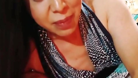 Busty shemale with a big booty fucks a stranger in her room