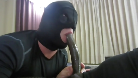 Ebony slut 18+ is giving a blowjob to her boyfriend