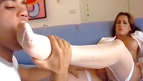 Nurse and busty nurse strip off and fuck a patient