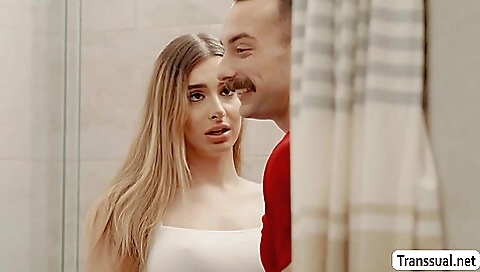 Bareback fuck of a hot blonde teen in a hot sex movie